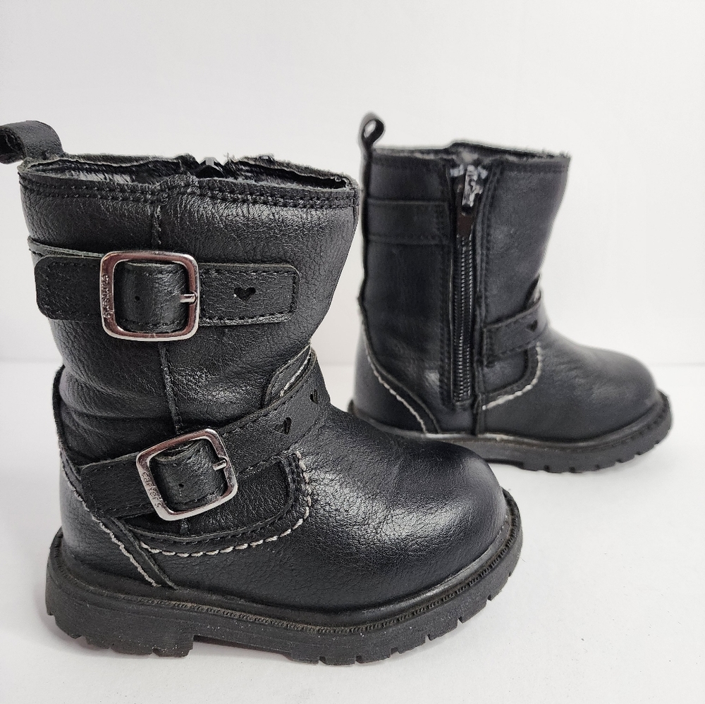 Toddler Girl Boots, Black, size 5